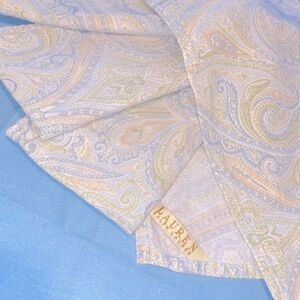 RALPH LAUREN 4 Napkins “Fenton Aqua Paisley” Cloth EUC